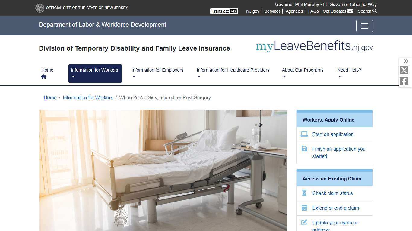 Division of Temporary Disability and Family Leave Insurance | When You're Sick, Injured, or Post-Surgery